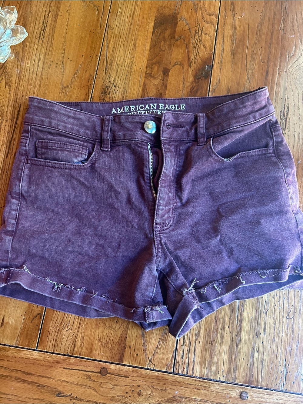 American Eagle Outfitters Plum Denim Cutoff Shorts